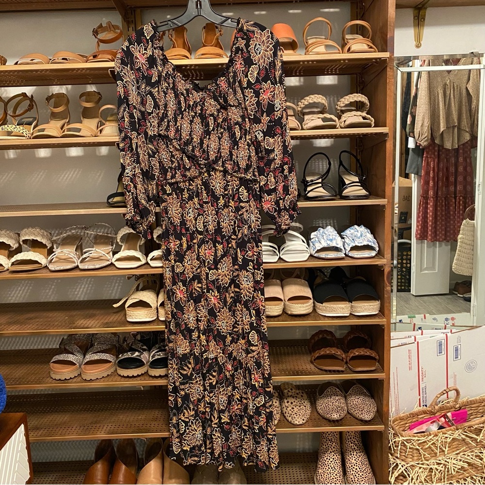 NWT Piper & Scoot Amina’s Black Paisley Maxi Dress